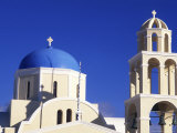 White Orthodox Church of Oia Santorini  Greece
