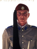 Close Up of Soldier in Traditional Dress  Athens  Greece