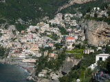 Town View from Amalfi Coast Road  Positano  Amalfi  Campania  Italy