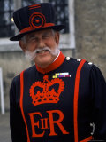 Beefeater in Costume at the Tower of London  London  England