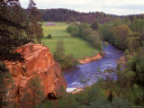 Picnickers in the Zvartas Valley on the Amata River  Gauja National Park  Latvia