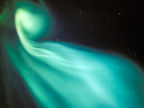 Curtains of Green Aurora in the Northern Sky  Arctic Coastal Plain  Alaska  USA