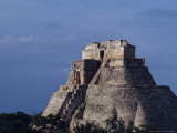 Tourist  Pyramid  Uxmal  Mexico