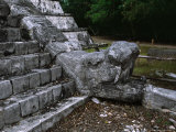 Stone Snake Head  Chichen Itza  Mexico