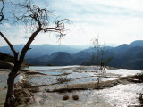 The Water Boils are Petrified Minerals Forming Pools  Hirve el Agua  Oaxaca  Mexico