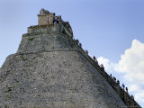 Tourist  Pyramid  Uxmal  Mexico