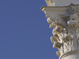 Close-up of Ornate Carvings on the Top of a Column