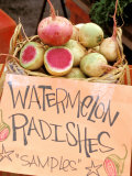 Watermelons and Radishes  Ferry Building Farmer's Market  San Francisco  California  USA