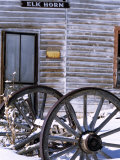 Wagon Wheels at Elkhorn Ghost Town  Montana  USA
