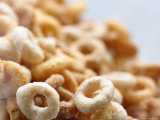 Close-up of Round Frosted Breakfast Cereal