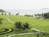 Landscaped Golf Course Near the Ocean