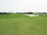 A Landscaped Golf Course with Sand Trap