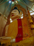 A Large Buddha Statue at the Thai-Influenced Temple of 1000 Lights  in Little India  Singapore