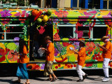 Decorated Tram at Moomba Festival  Melbourne  Australia