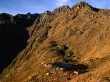 "Hikers" Campsite Below Pass of Runkuracay on Inca Trail to Machu Picchu  Cuzco  Peru
