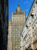 Central Tower of Foreign Affairs Ministry  Seen from Side Street Near Ulitsa Arbat  Moscow  Russia