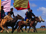 Herdsmen Horse-Racing in the Annual Nadamu Festival  Hohhot  China