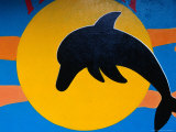Dolphin Mural Detail on Shop Wall  Puerto Baquerizo Moreno  Ecuador