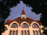 The Ujkollegium (New College) Through Leaves  Kecsekemet  Hungary