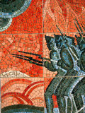Detail of Mosaic at Borodino Panorama  Moscow  Russia