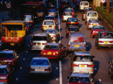 Traffic on Gloucester Road in Wan Chai  Hong Kong