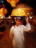 Food Seller in Bazaar  Looking at Camera  Delhi  India