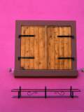 Window of Brightly Painted Alsatian House  France