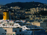Passenger Ferry at Port  Genova  Liguria  Italy
