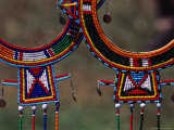 Traditional Maasai Jewellery at the Craft Market Near Rekero  Rift Valley  Kenya