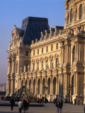 Louvre Museum and Smaller Pyramid  Paris  Ile-De-France  France