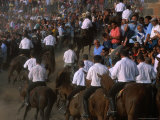 Spectators at a S'Ardia Horse Race  Sedilo  Sardinia  Italy