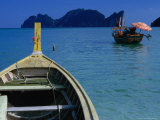 Boats and Ko Phi Phi Leh in Distance on Southern Andaman Coast  Krabi  Thailand