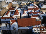 The Old Town's Snowy Rooftops from the Spire of St Peter's Church  Riga  Riga  Latvia
