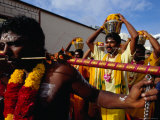 Devotees at Thaipusam Festival  Singapore  Singapore