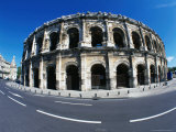 Exterior of Roman Amphitheatre  Arenes  Nimes  France