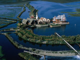 Centre of Aquiculture Estate on Lagoon of Venice  Veneto  Italy