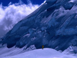 Climber High on Nevado Huascaran  Cordillera Blanca  Mt Huascaran  Ancash  Peru