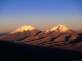 Volcanic Peaks of Mt Parincota and Mt Pomerata on the Chile/Bolivia Border  Oruro  Bolivia