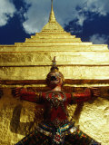 Detail of Statue  Wat Phra Kaew (Temple of the Emerald Buddha)  Bangkok  Thailand