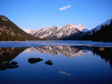 Mountains Reflected in Rachmanov's Springs Lake in the Altay Mountains  Kazakhstan
