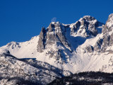 Setting Moon Over Ridge  Briancon  France