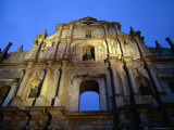 Ruins of St Paul's Cathedral at Dusk  Central Macau  China