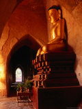 Golden Statue of Buddha in Sulamani Temple  Bagan  Mandalay  Myanmar (Burma)