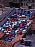 Overhead View of Full Carpark  Bogota  Colombia