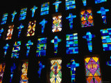 Stained Glass Windows of the Modern Cathedral  Barranquilla  Colombia