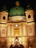 Peterskirche at Night  Innere Stadt  Vienna  Austria