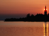 Sunset Over Poveglia Island and the Lagoon  Venice  Veneto  Italy