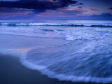 Wave on Shore of Neck Beach at Sunset  Bruny Island  Tasmania  Australia