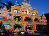 Colourful Plywood Temple Facade Erected for Festival  Tainan  Taiwan