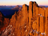 Dawn on Du Cane Range  Cradle Mountain-Lake St Clair National Park  Tasmania  Australia